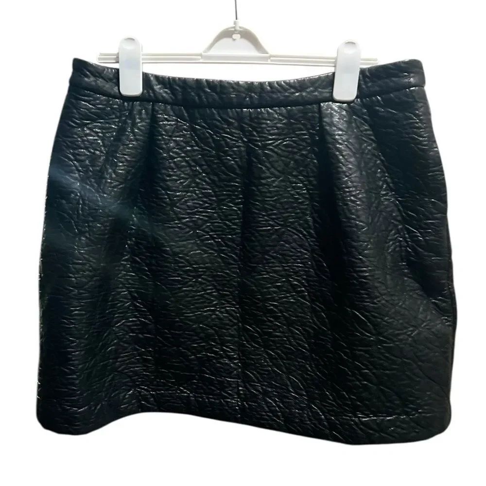 Halogen Textured Faux Leather Mini Skirt – Black – XL – NWT
